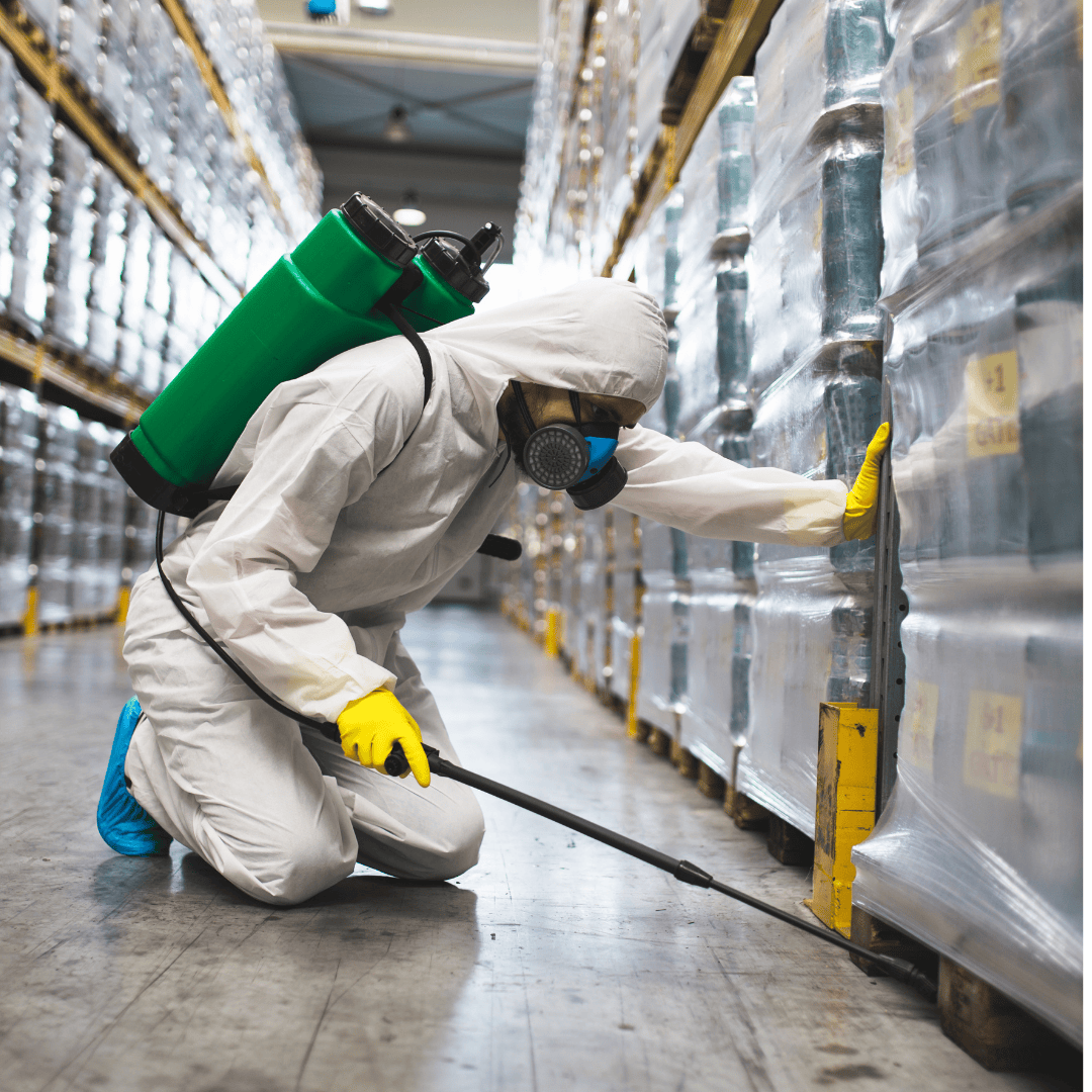 Depoda profesyonel ilaçlama uygulaması